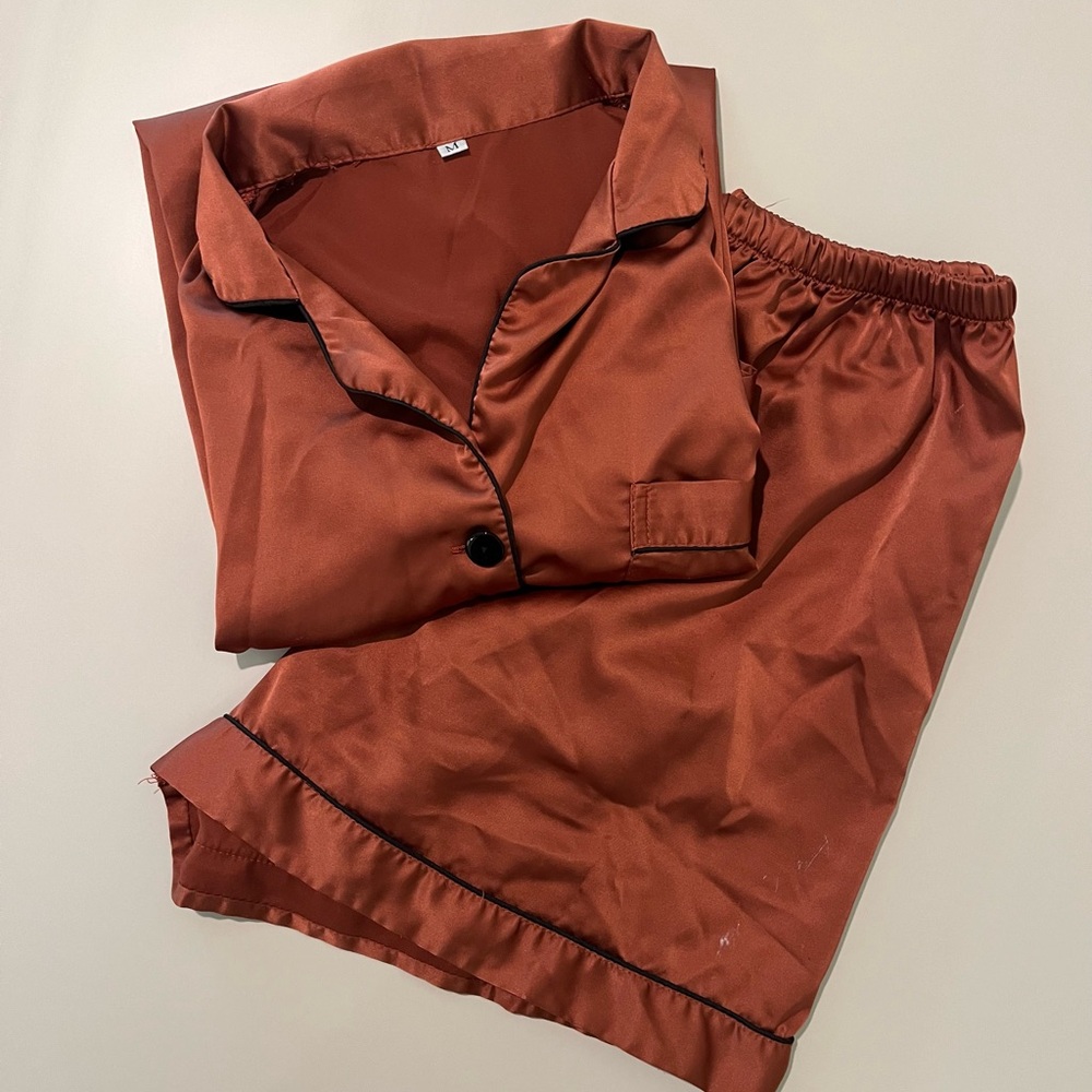Faux Silk Pajama Set